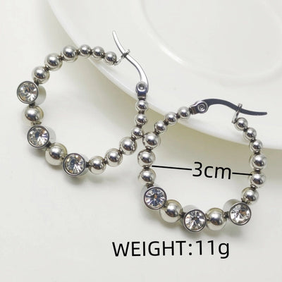 1 Pair IG Style Simple Style Geometric 304 Stainless Steel 18K Gold Plated Earrings