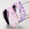 Women's Cute Sweet Flower Petal Imitation Pearl Cloth Inlay Rhinestones Pearl Hair Band