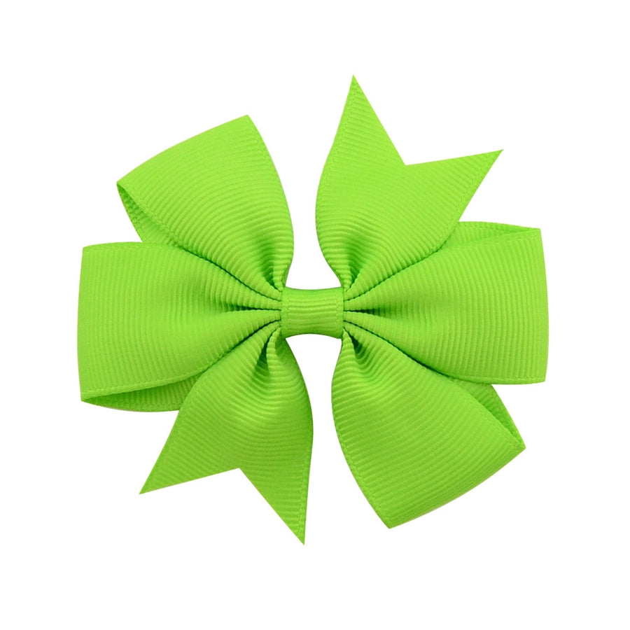 fashion solid color bow knot cloth hair clip 1 piece
