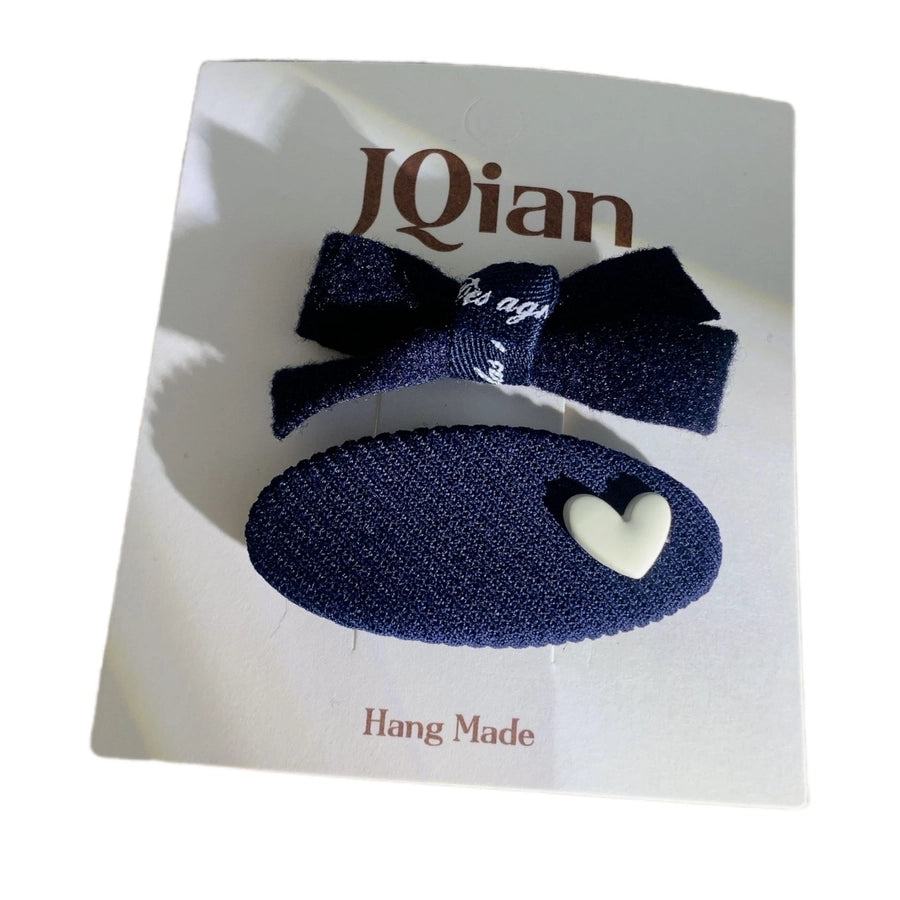 Sweet Simple Style Women's Plaid Bow Knot Cloth Hair Clip