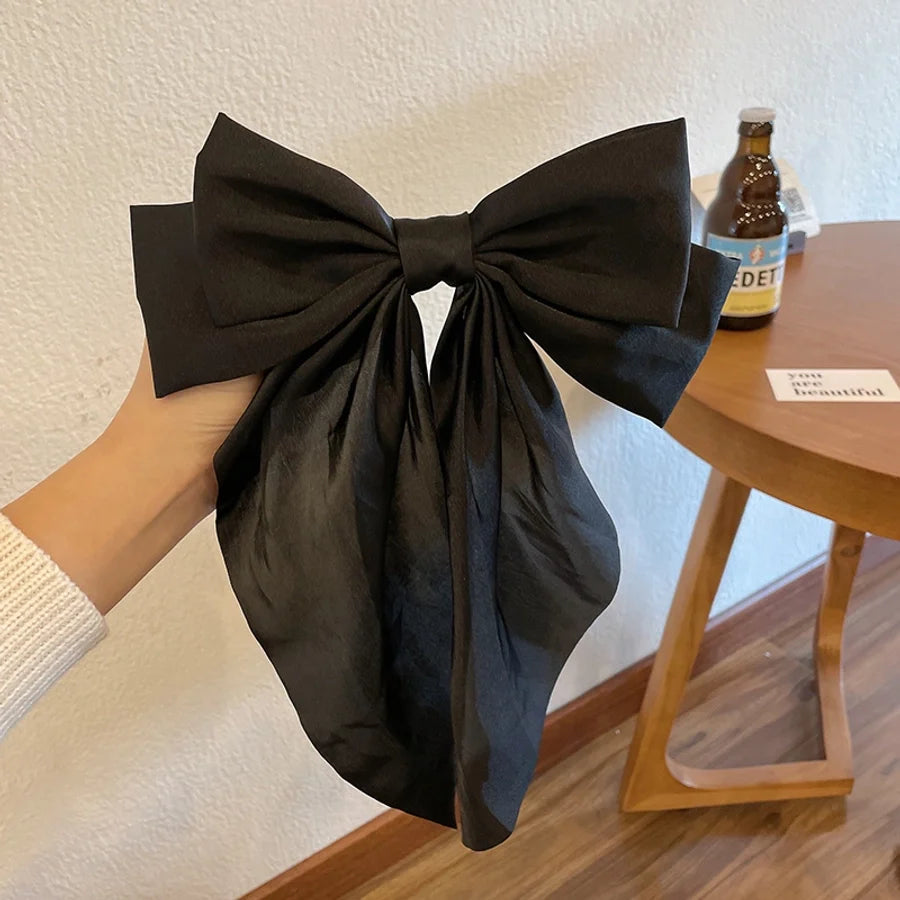 fashion bow knot cloth pleated hair clip 1 piece