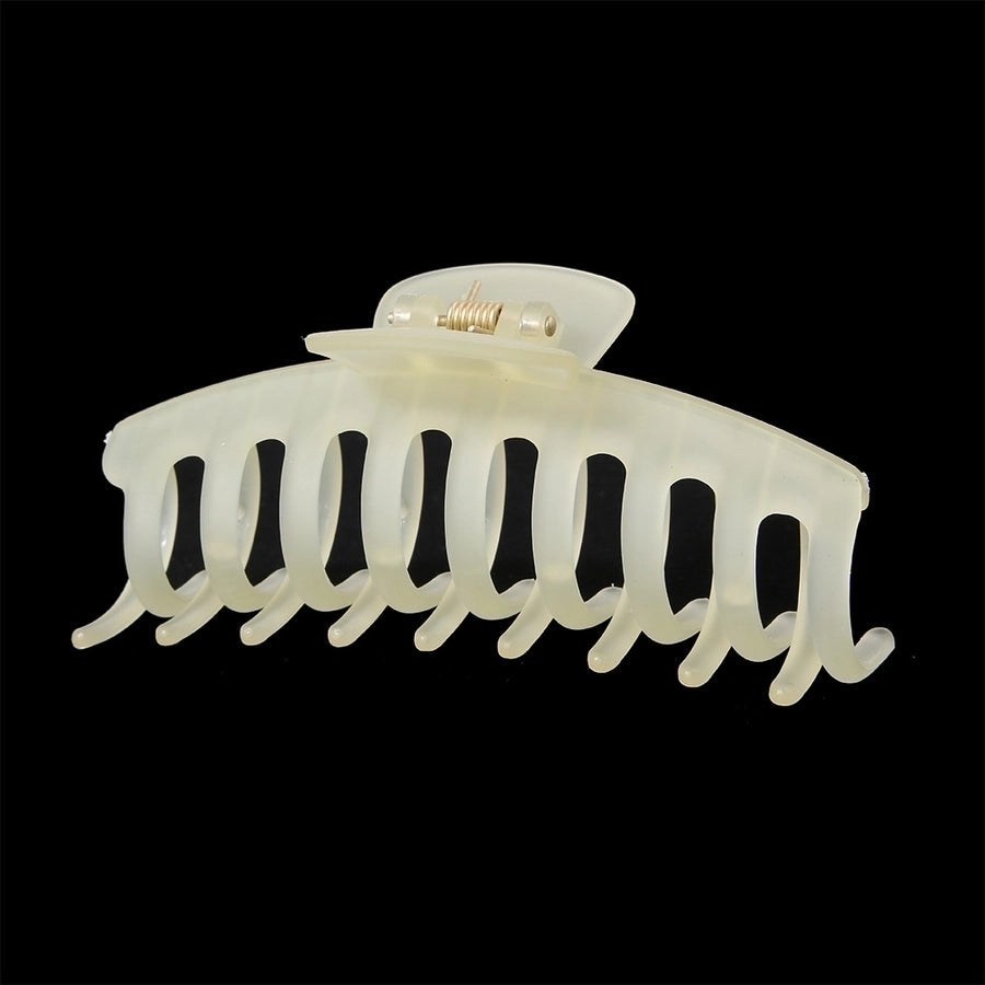 solid color jelly frosted hollow out hair clip