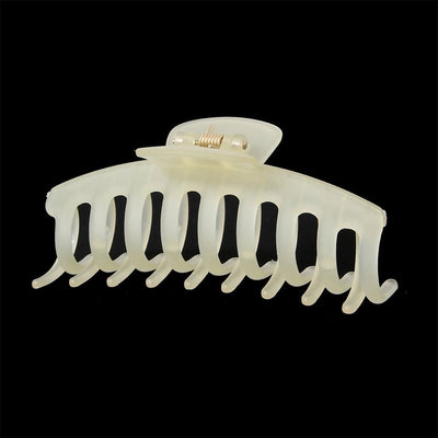 solid color jelly frosted hollow out hair clip