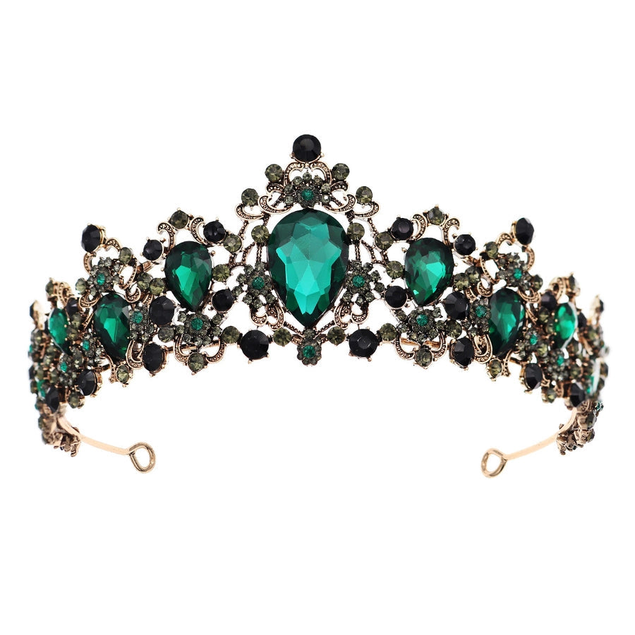 elegant retro crown alloy diamond crown