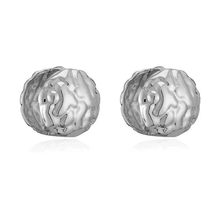 1 Pair IG Style Pentagram Four Leaf Clover Round Plating Copper 18K Gold Plated Earrings