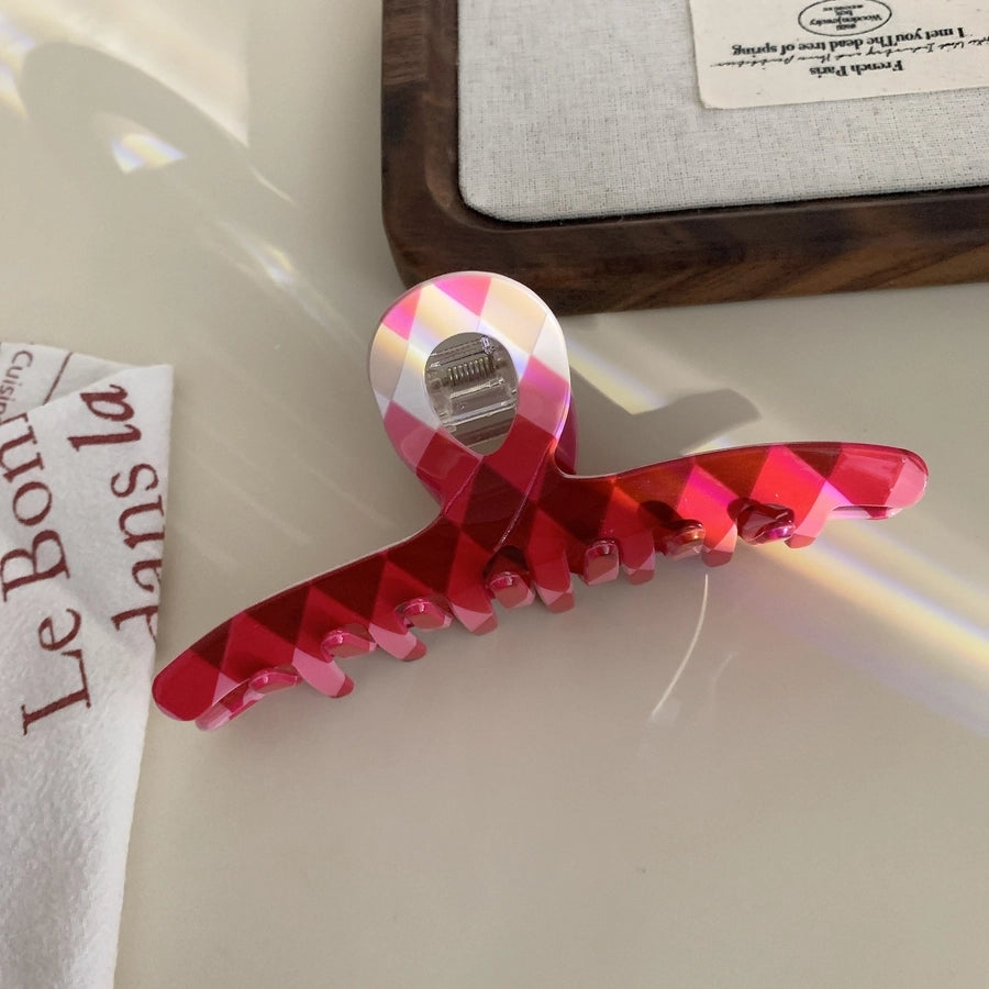 Women's Simple Style Classic Style Argyle Plastic Hair Claws