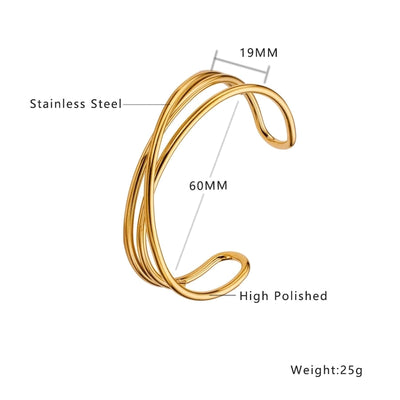 IG Style Retro Simple Style Knot 304 Stainless Steel Bangle In Bulk