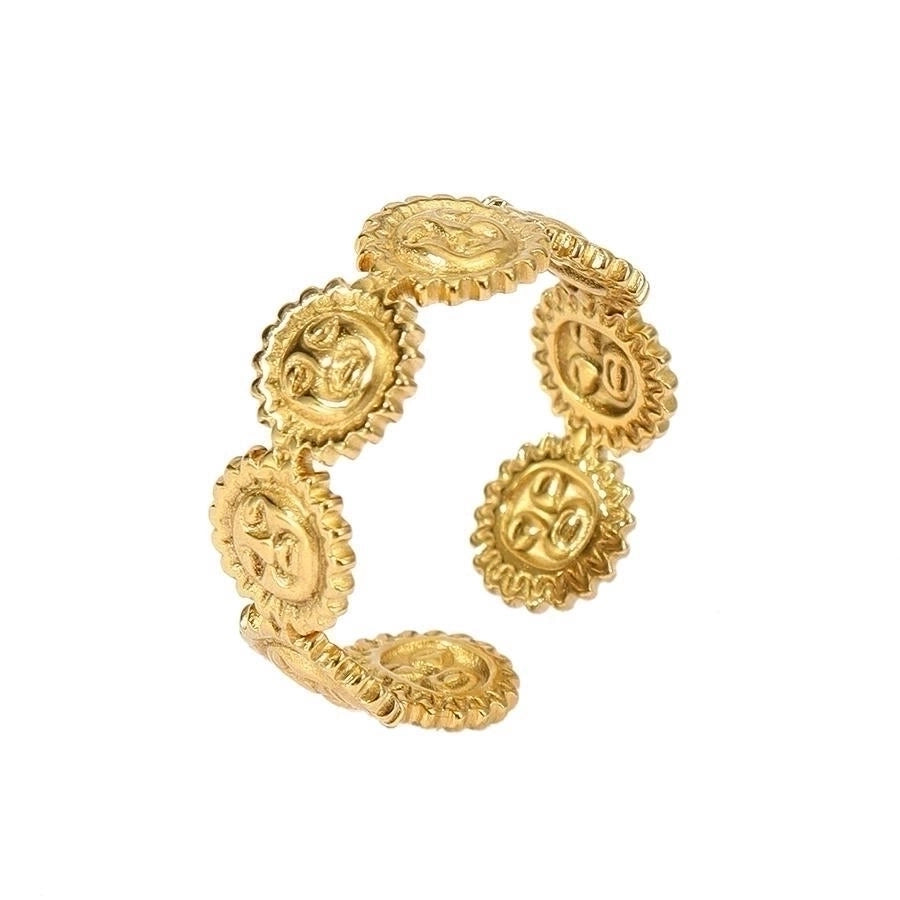 Jewelry Retro Devil's Eye Star Heart Shape 304 Stainless Steel Open Rings