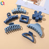 fashion solid color plastic metal hair claws 1 piece