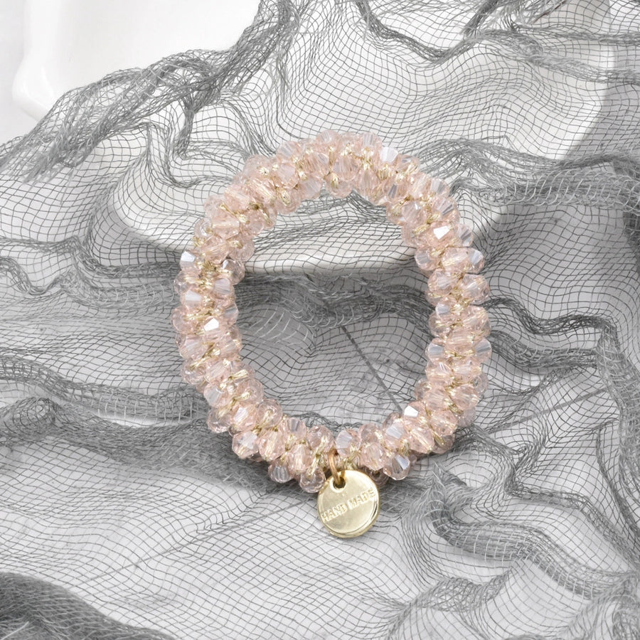 crystal braided pearl hair rope