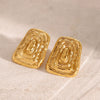 1 Pair Simple Style Classic Style Swirl Pattern Solid Color 304 Stainless Steel Stainless Steel Earrings
