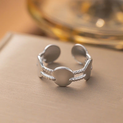 Jewelry Simple Style Solid Color Titanium Steel Plating Rings