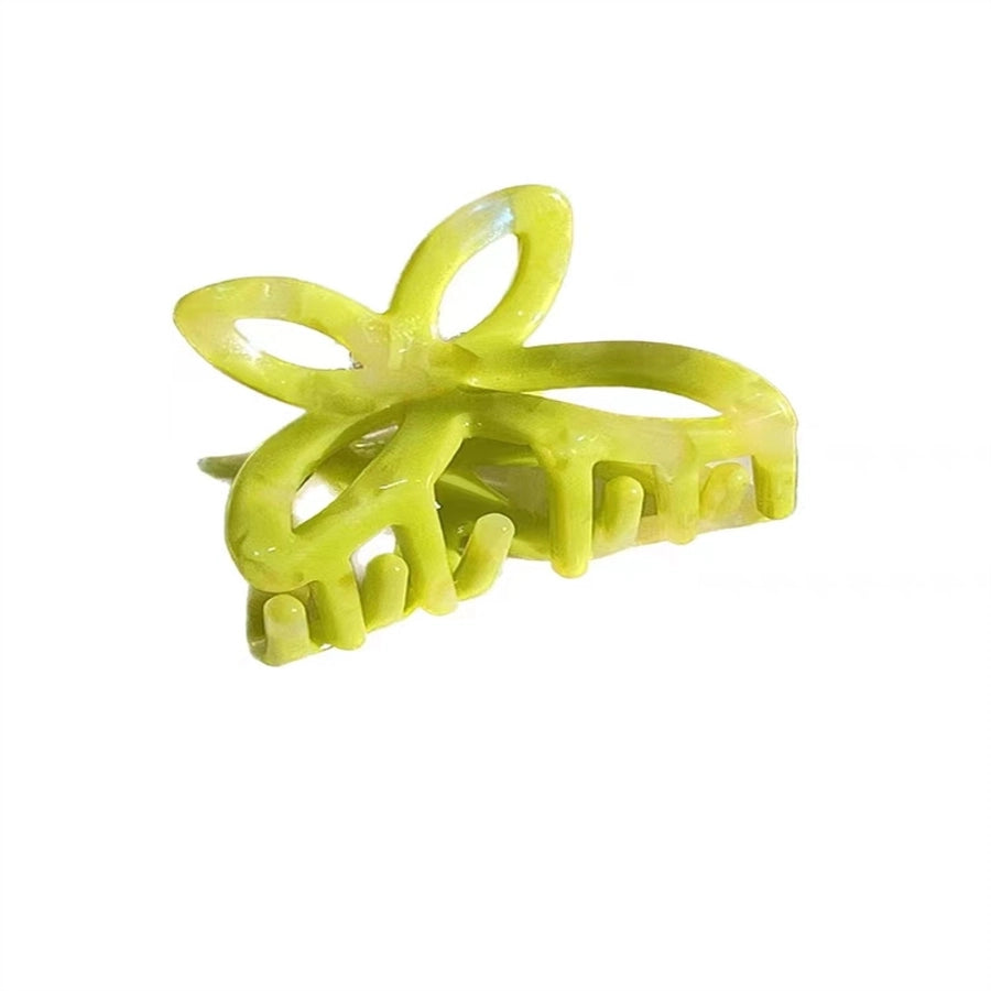 simple style color block acetic acid sheets butterfly hair claws