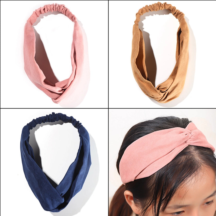 fashion bow knot cloth pleated hair band 1 piece