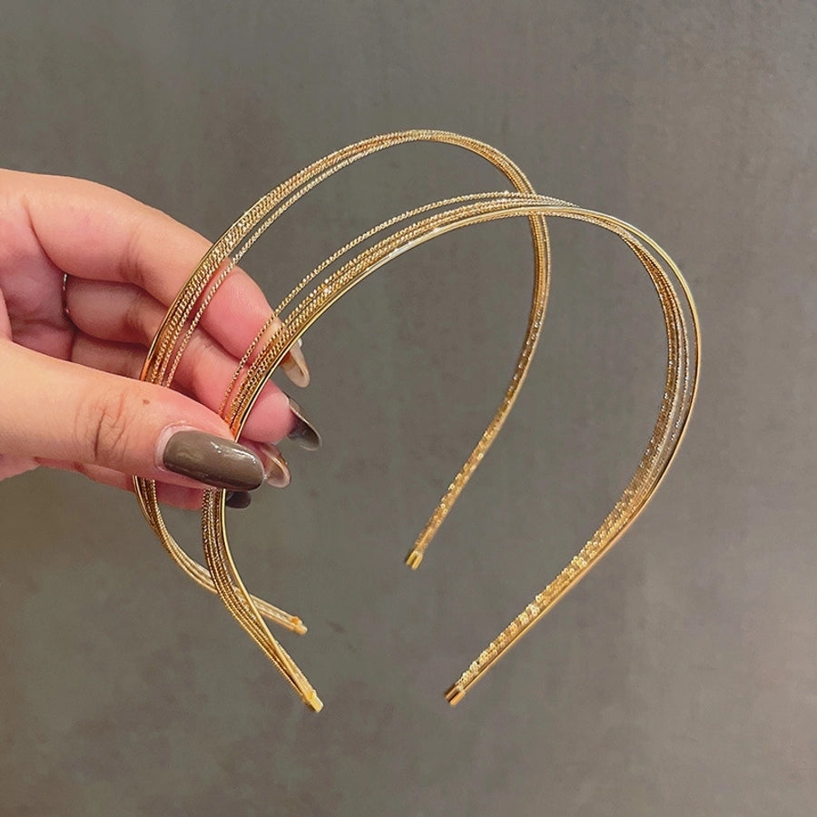 new simple gold thin headband