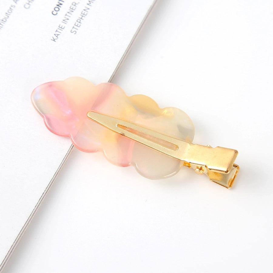 fashion ditsy floral arylic stoving varnish hair clip 1 piece