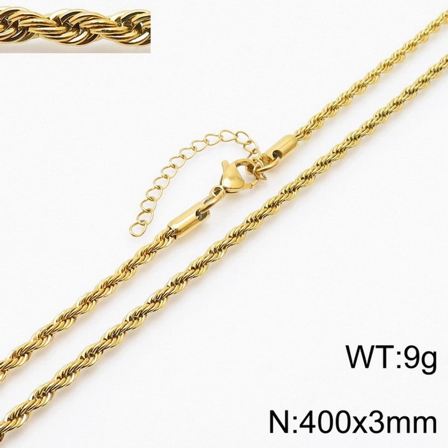 Jewelry Simple Style Geometric 304 Stainless Steel 18K Gold Plated Bracelets Necklace