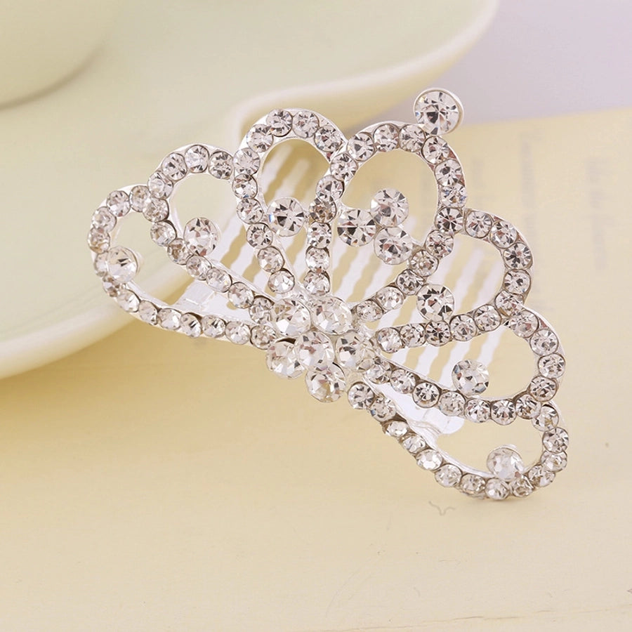 Korean style rhinestone children's crown comb hair accessories girls' performance dance performance girls' birthday gift