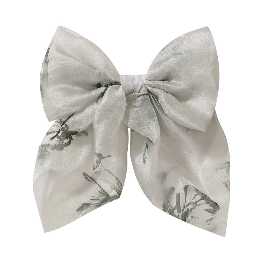 Girl'S Simple Style Classic Style Bow Knot Alloy Ribbon Lettuce Trim Hair Clip