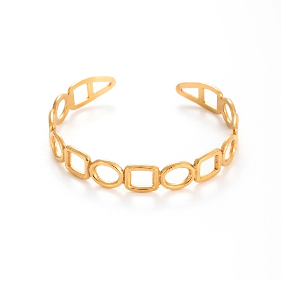 Vintage Style French Style Simple Style Leaf Heart Shape 304 Stainless Steel Bangle In Bulk