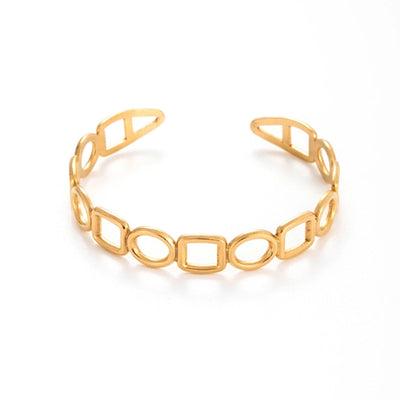 Vintage Style French Style Simple Style Leaf Heart Shape 304 Stainless Steel Bangle In Bulk