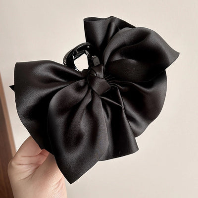 Escape Princess Headwear ~ Satin Big Bow Grab Clip Shark Clip Back Head Hair Korean Grab Clip Ins Clip