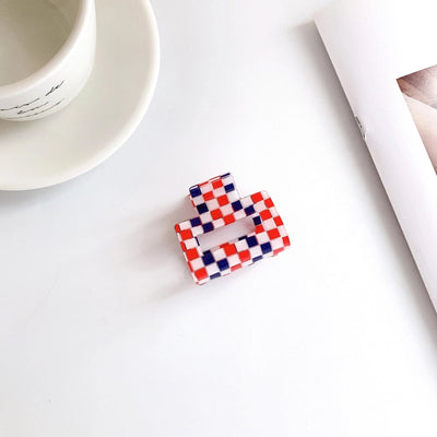 Women's Retro Color Block Acetic acid sheets Hair Claws