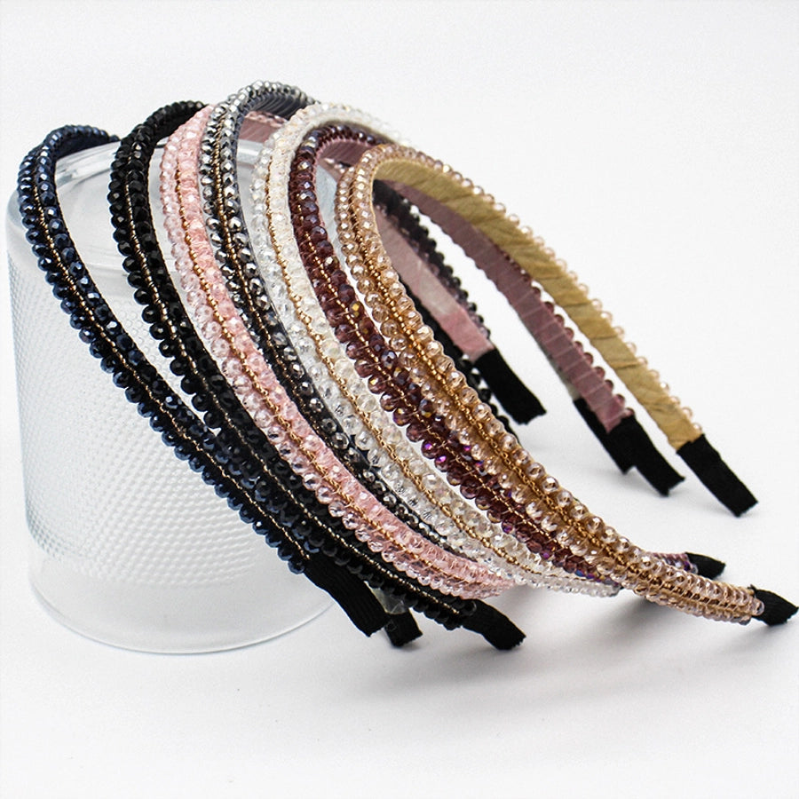 simple style geometric rhinestone hair band