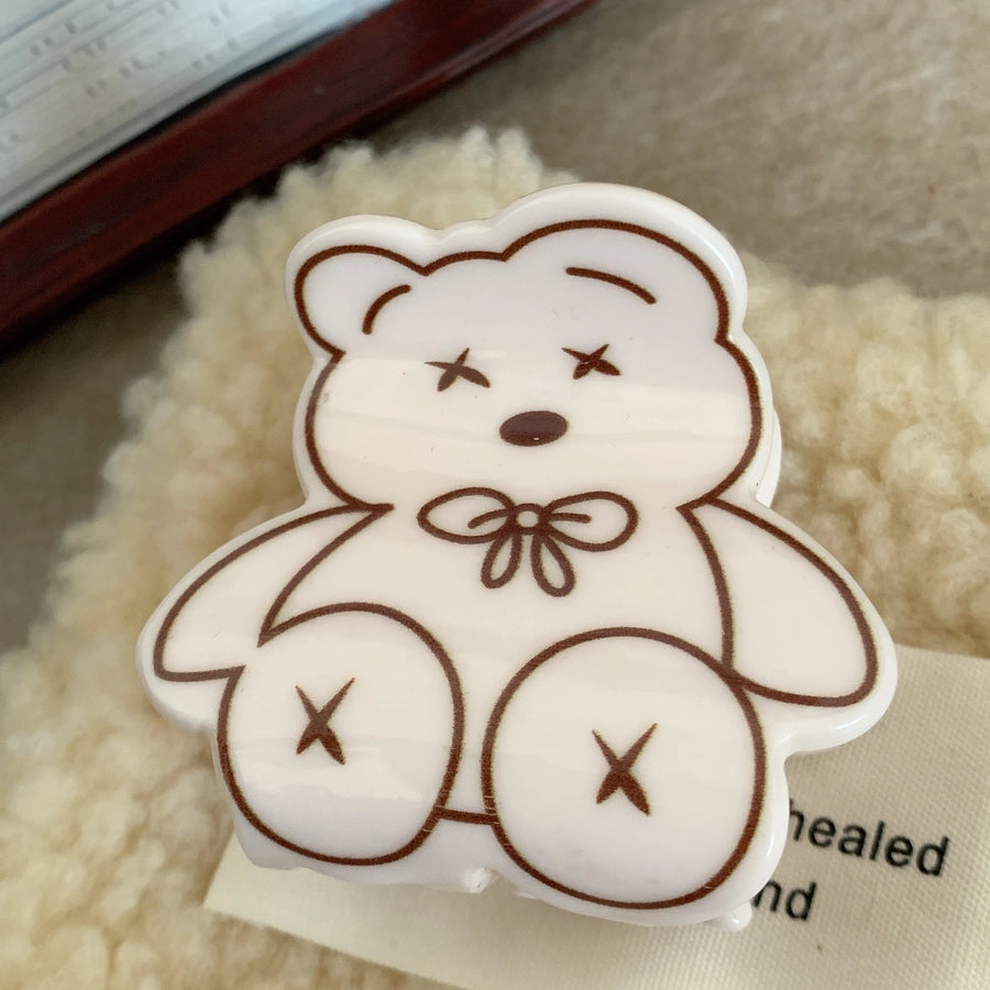women's cute bear acetic acid sheets hair claws