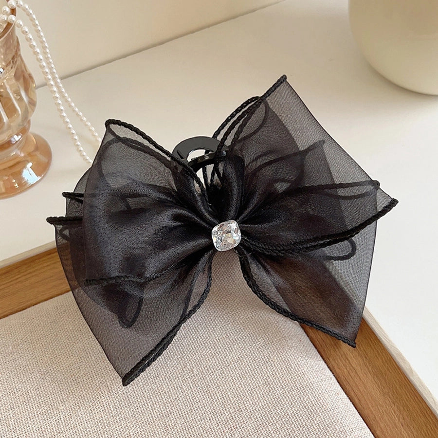 vintage style bow knot alloy cloth hair claws