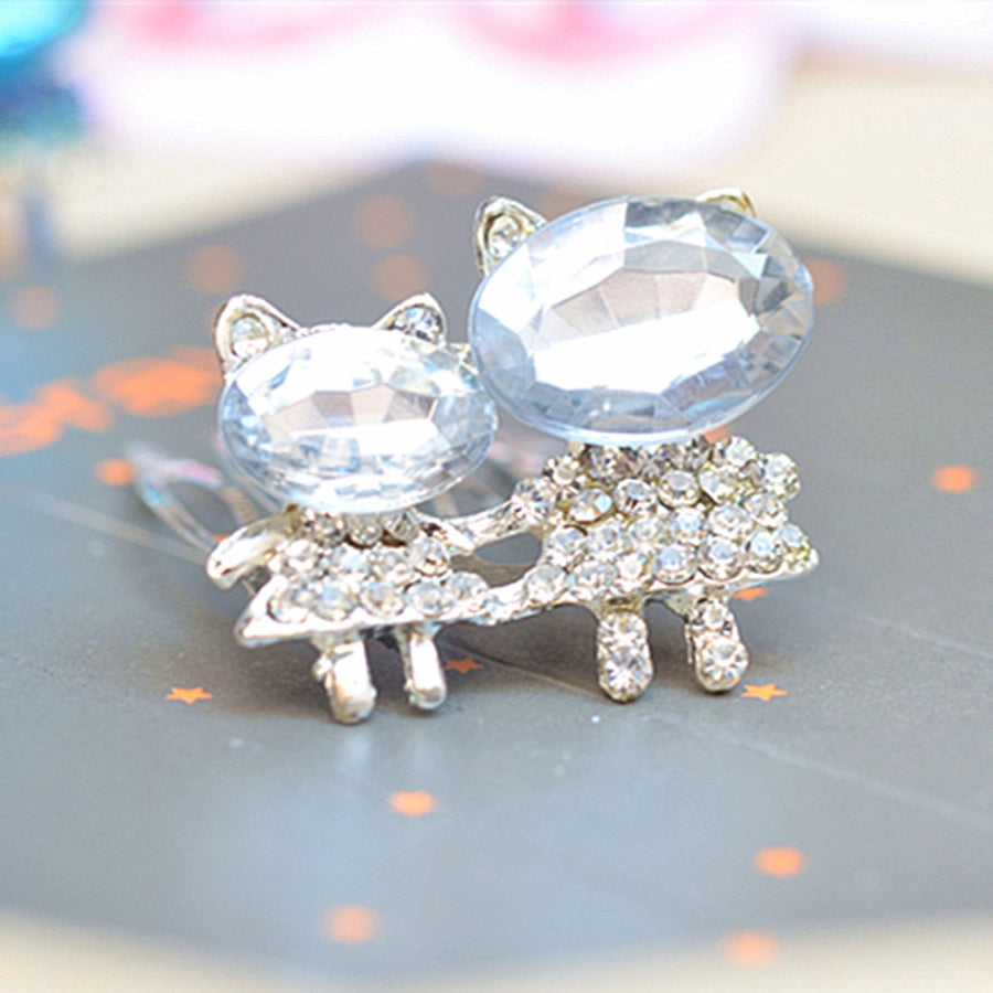 fashion crown gauze epoxy inlay rhinestones hair clip hair band 1 piece