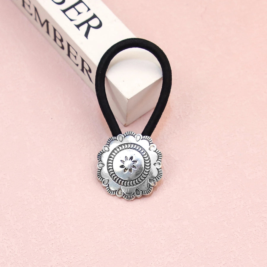 Women's Ethnic Style Color Block Cloth Metal Hair Tie