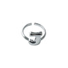 Copper Brass 18K Gold Plated Letter Open Rings