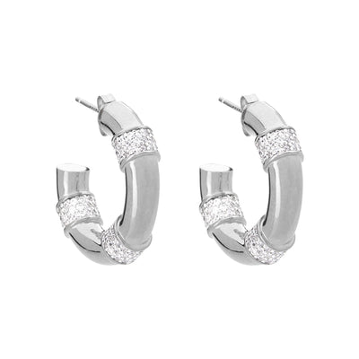 1 Pair Elegant Retro Luxurious Geometric Copper Zircon 24K Gold Plated Hoop Earrings Ear Studs