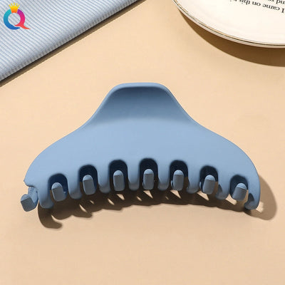 fashion solid color plastic metal hair claws 1 piece
