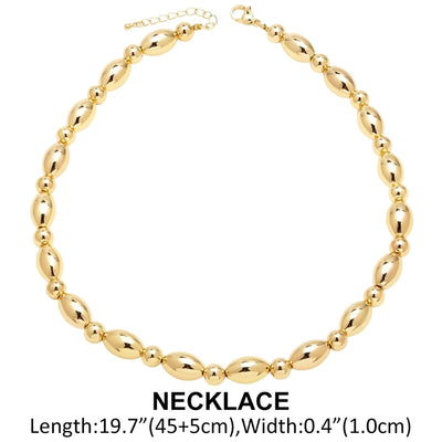 Copper 18K Gold Plated Plating Heart Shape Bracelets Necklace