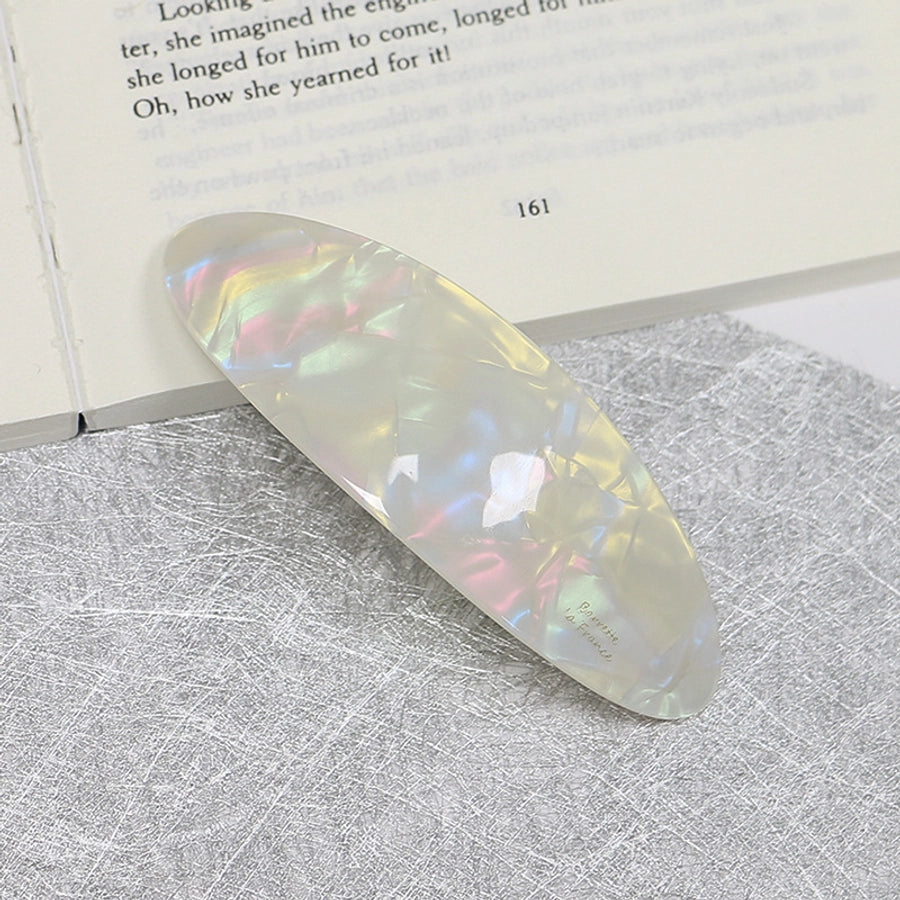 artistic color block leopard acetic acid sheets hair clip