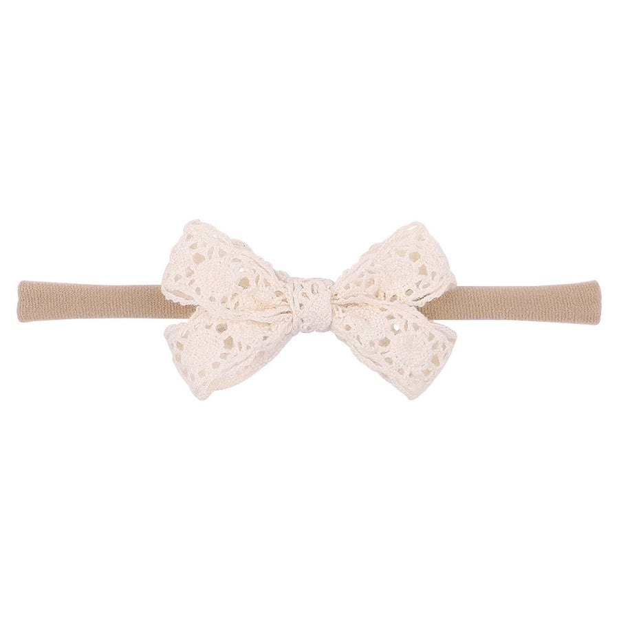pure color lace bow children hairband