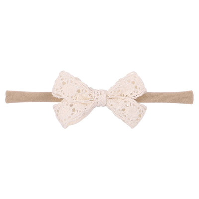 pure color lace bow children hairband