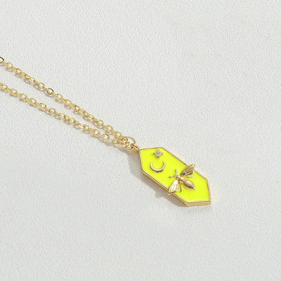 Copper 14K Gold Plated Vintage Style Simple Style Classic Style Plating Inlay Zircon Pendant Necklace