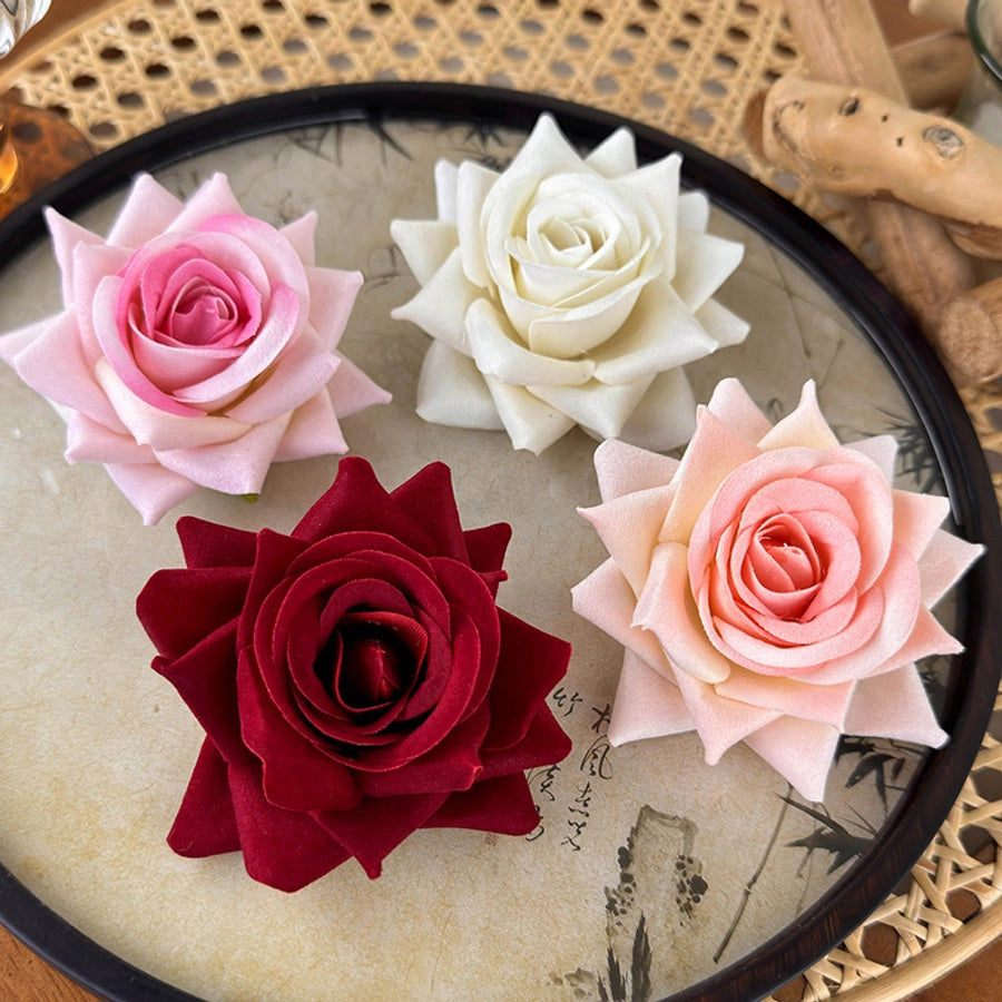 Women's Elegant Simple Style Flower Cloth Hair Clip