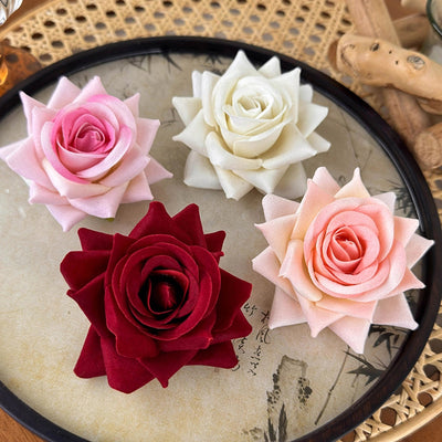 Women's Elegant Simple Style Flower Cloth Hair Clip