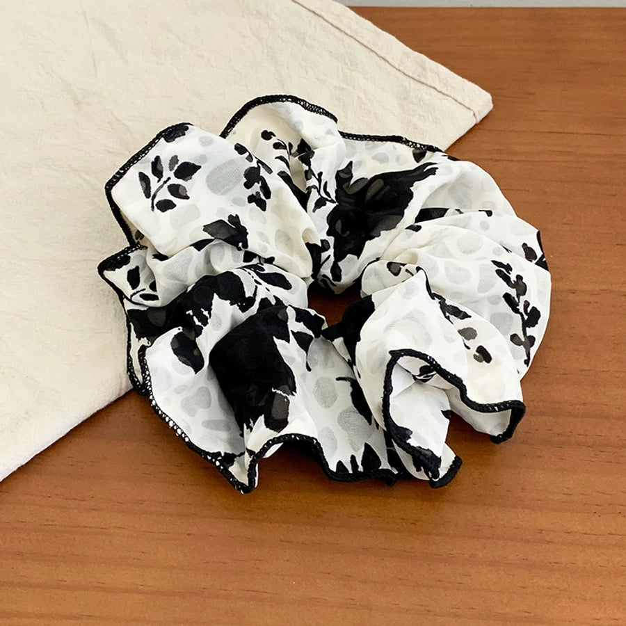 Miaode Summer Ink Painting Printing Piping Sausage Ring Head Accessories French Elegant Gentle Temperament Head Rope Rubber Band