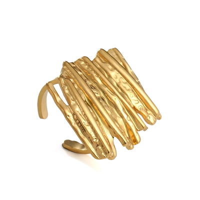 Jewelry Simple Style Commute Geometric 304 Stainless Steel Plating Open Rings