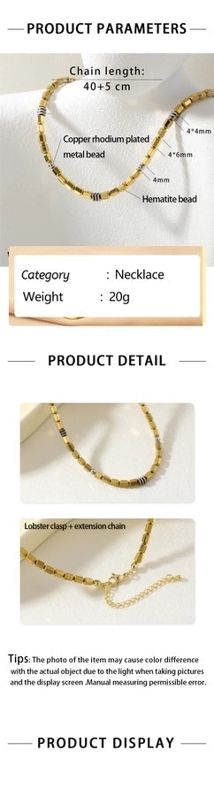 Jewelry Punk Geometric Copper Necklace