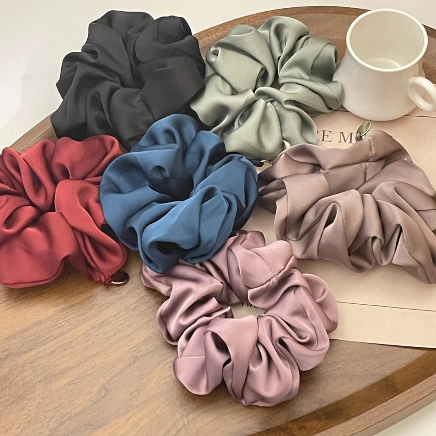 High-grade high-quality satin large intestine hair ring temperament fat intestine ring Korean style hair rope simple head rope women's headdress