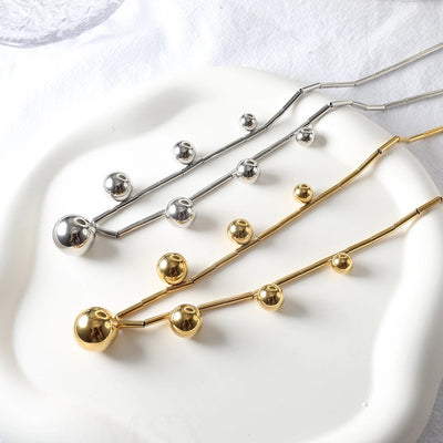 Jewelry Streetwear Geometric 304 Stainless Steel Plating Multi Charms Bracelet Multi Charms Necklace