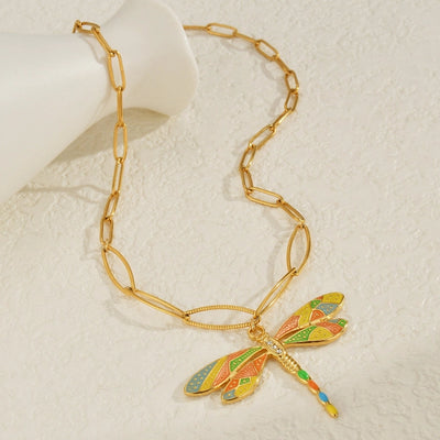 Jewelry Simple Style Butterfly 304 Stainless Steel Plating Pendant Necklace