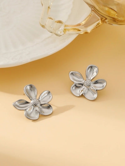 1 Pair Exaggerated Simple Style Oversized Flower Butterfly 304 Stainless Steel Ear Studs