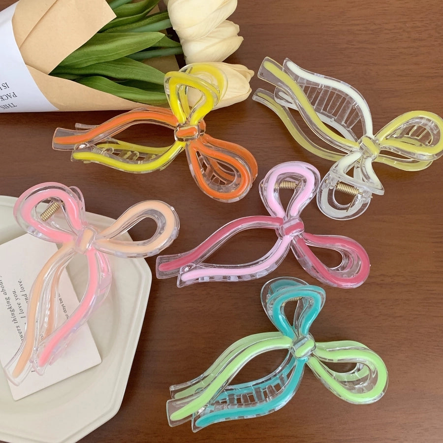 Women's Cute Sweet Korean Style Bow Knot Acetic acid sheets Handmade Hair Claws